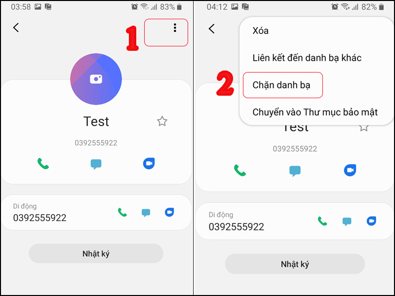 C&aacute;ch chặn số điện thoại